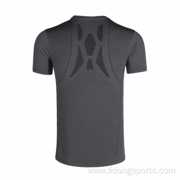 Men Short Sleeve Running Training Tights T Shirt